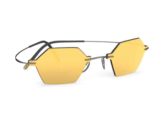 des lunettes hexagonales dans cette collection matrix