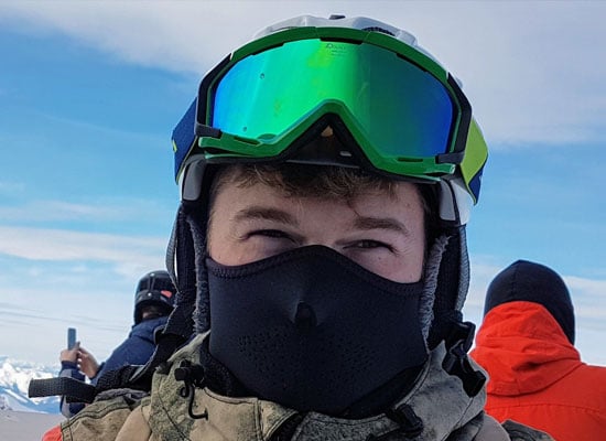 masque de ski pour se proteger de l'ophtalmie des neiges