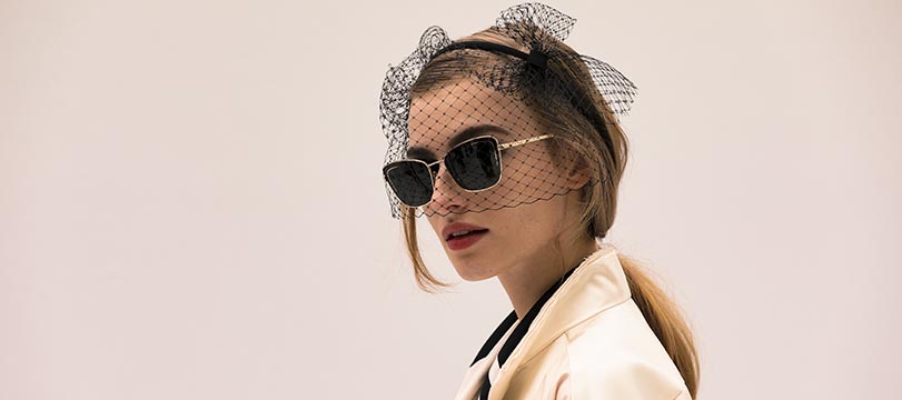 chanel sunglasses with chanel written on top