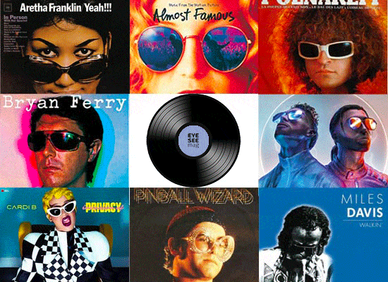 record sleeves with glasses-vignette