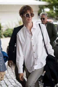 Cannes Film Festival: dark glasses, red carpet Rebecca Hall wearing Chloe glasses
