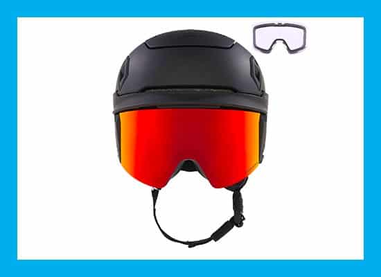 GOOFF Casque de ski Xtreme avec visière - Casque de ski avec lunettes de ski  - Ventilation utilisable