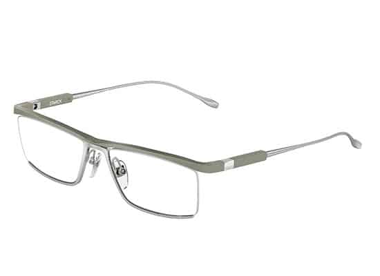 Modern semi-rimless glasses with a gray frame and a clean design for a professional look. Stark brand