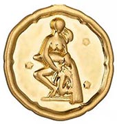 Collier avec pendentif en or représentant la Vierge, sur un médaillon rond à surface irrégulière. marque les basiles sur Zalando